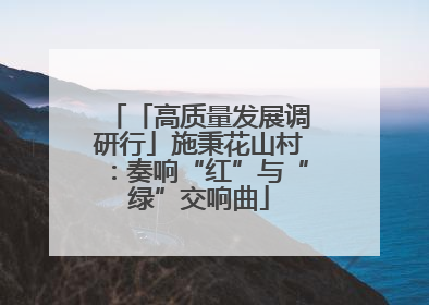 「高质量发展调研行」施秉花山村：奏响“红”与“绿”交响曲