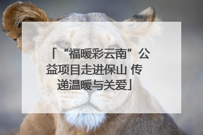 “福暖彩云南”公益项目走进保山 传递温暖与关爱