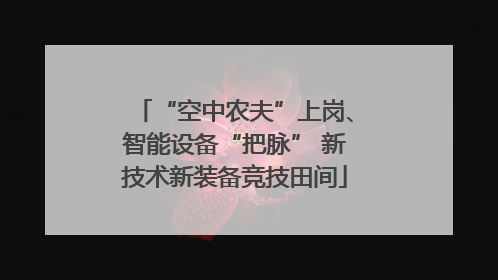 “空中农夫”上岗、智能设备“把脉” 新技术新装备竞技田间