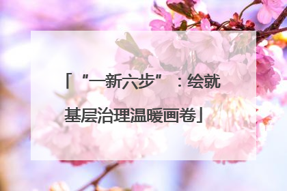 “一新六步”：绘就基层治理温暖画卷