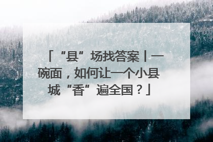 “县”场找答案丨一碗面，如何让一个小县城“香”遍全国？