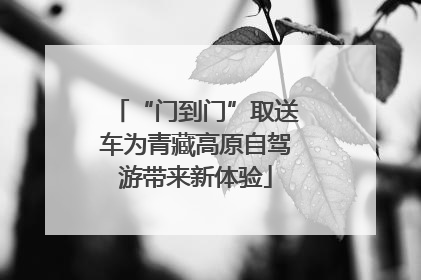 “门到门”取送车为青藏高原自驾游带来新体验