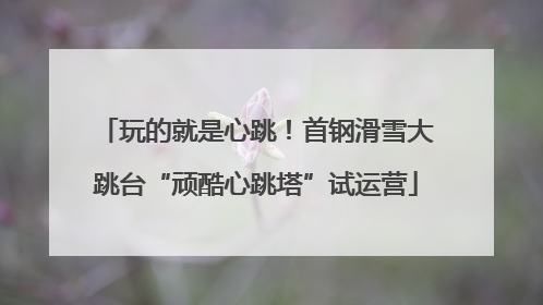 玩的就是心跳！首钢滑雪大跳台“顽酷心跳塔”试运营
