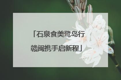 石泉食美鹭岛行 赣闽携手启新程