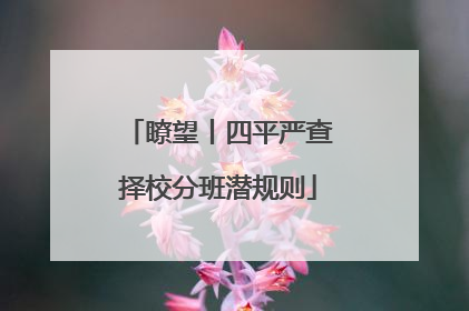 瞭望丨四平严查择校分班潜规则