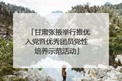 甘肃张掖举行推优入党暨优秀团员党性培养示范活动