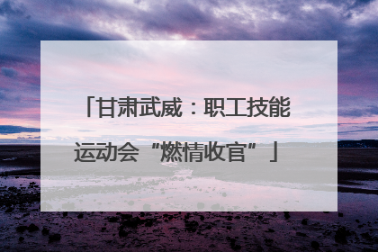 甘肃武威：职工技能运动会“燃情收官”
