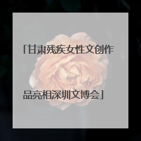 甘肃残疾女性文创作品亮相深圳文博会