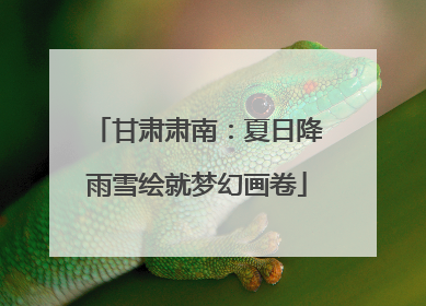 甘肃肃南：夏日降雨雪绘就梦幻画卷