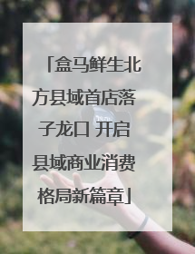 盒马鲜生北方县域首店落子龙口 开启县域商业消费格局新篇章