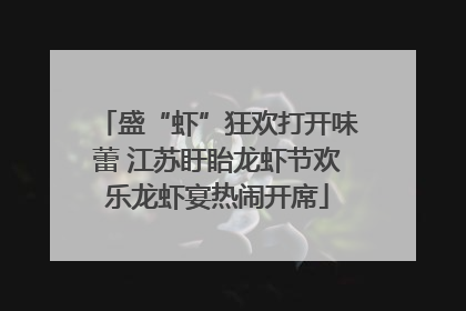 盛“虾”狂欢打开味蕾 江苏盱眙龙虾节欢乐龙虾宴热闹开席
