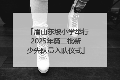 眉山东坡小学举行2025年第二批新少先队员入队仪式