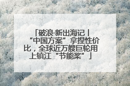 破浪·新出海记丨 “中国方案”拿捏性价比，全球近万艘巨轮用上镇江“节能桨”