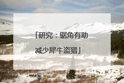 研究：锯角有助减少犀牛盗猎