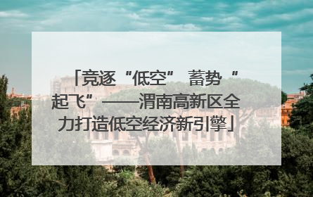 竞逐“低空” 蓄势“起飞”——渭南高新区全力打造低空经济新引擎