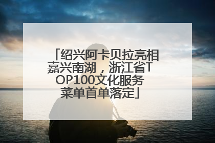 绍兴阿卡贝拉亮相嘉兴南湖，浙江省TOP100文化服务菜单首单落定