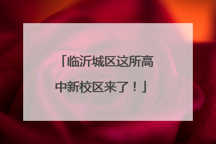 临沂城区这所高中新校区来了！