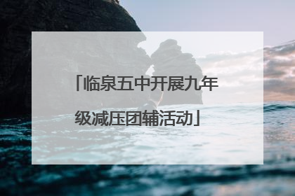 临泉五中开展九年级减压团辅活动