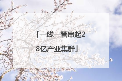 一线一管串起28亿产业集群