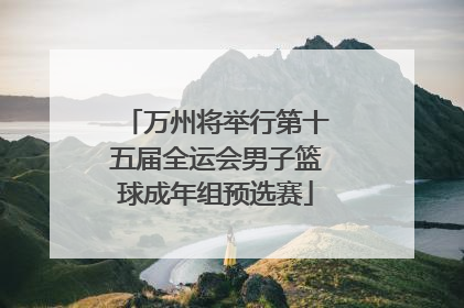 万州将举行第十五届全运会男子篮球成年组预选赛