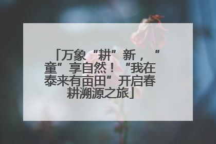 万象“耕”新，“童”享自然！“我在泰来有亩田”开启春耕溯源之旅
