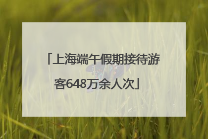 上海端午假期接待游客648万余人次