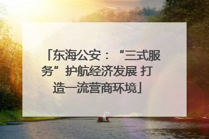 东海公安：“三式服务”护航经济发展 打造一流营商环境