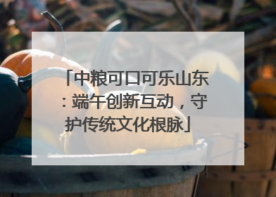 中粮可口可乐山东：端午创新互动，守护传统文化根脉