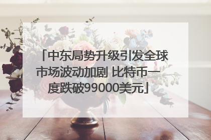 中东局势升级引发全球市场波动加剧 比特币一度跌破99000美元