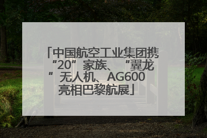 中国航空工业集团携“20”家族、“翼龙”无人机、AG600亮相巴黎航展
