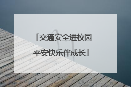 交通安全进校园 平安快乐伴成长