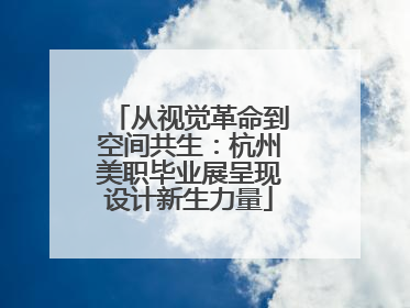 从视觉革命到空间共生：杭州美职毕业展呈现设计新生力量