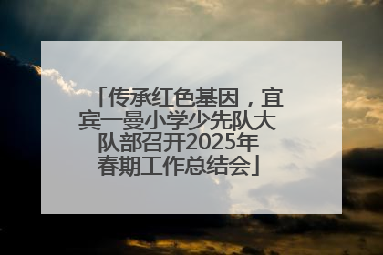 传承红色基因，宜宾一曼小学少先队大队部召开2025年春期工作总结会