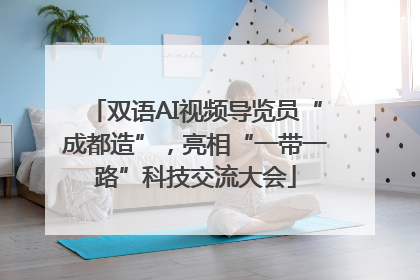 双语AI视频导览员“成都造”，亮相“一带一路”科技交流大会