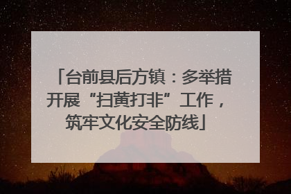 台前县后方镇：多举措开展“扫黄打非”工作，筑牢文化安全防线