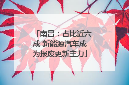 南昌：占比近六成 新能源汽车成为报废更新主力