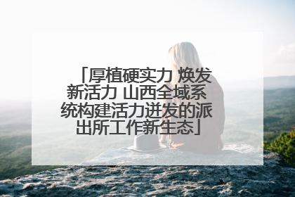 厚植硬实力 焕发新活力 山西全域系统构建活力迸发的派出所工作新生态