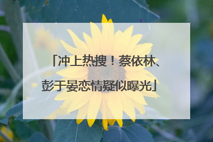 冲上热搜！蔡依林、彭于晏恋情疑似曝光