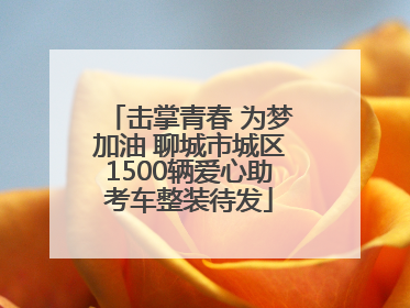击掌青春 为梦加油 聊城市城区1500辆爱心助考车整装待发