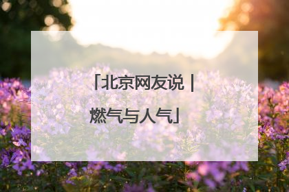 北京网友说｜燃气与人气