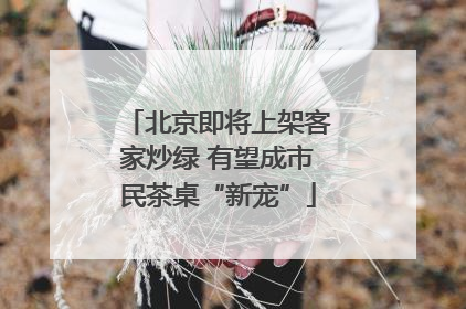 北京即将上架客家炒绿 有望成市民茶桌“新宠”