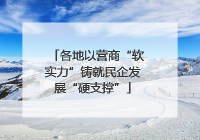 各地以营商“软实力”铸就民企发展“硬支撑”