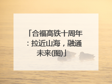 合福高铁十周年：拉近山海，融通未来(图)