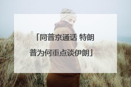 同普京通话 特朗普为何重点谈伊朗