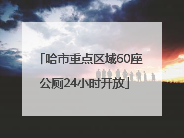 哈市重点区域60座公厕24小时开放