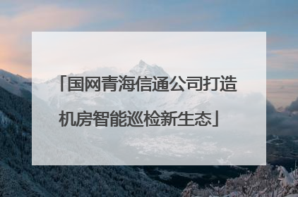国网青海信通公司打造机房智能巡检新生态