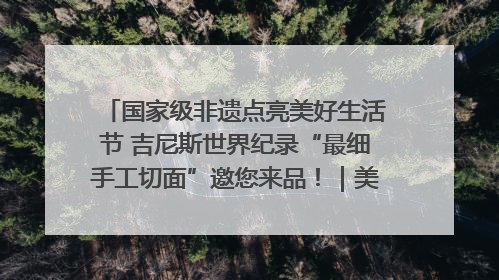 国家级非遗点亮美好生活节 吉尼斯世界纪录“最细手工切面”邀您来品！｜美好生活有“盐”味