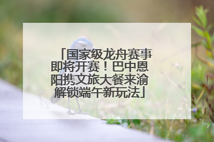 国家级龙舟赛事即将开赛！巴中恩阳携文旅大餐来渝解锁端午新玩法