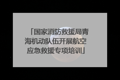 国家消防救援局青海机动队伍开展航空应急救援专项培训