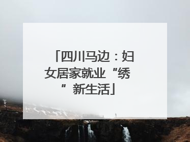 四川马边：妇女居家就业“绣”新生活